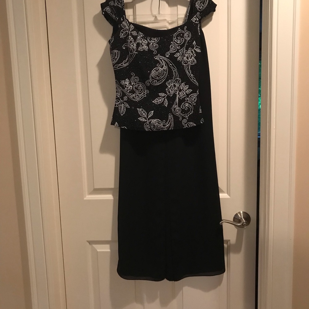 2 piece Sequin Top with flowing pants